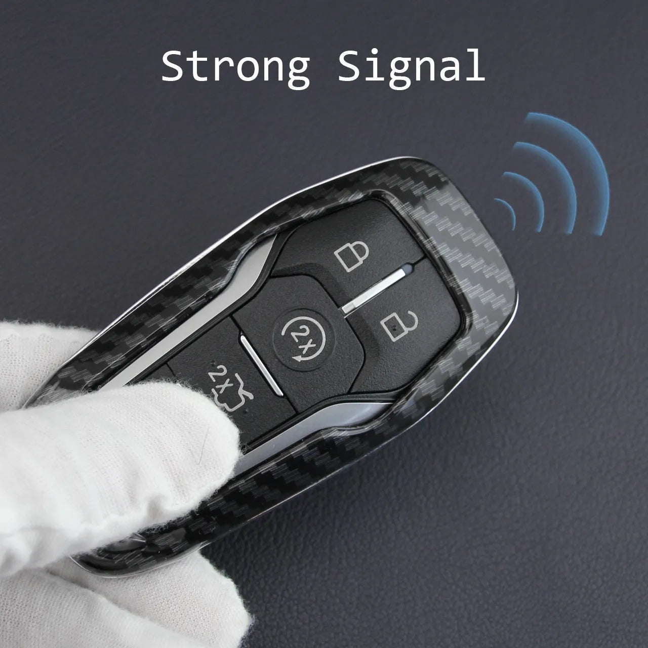 Plastic protective shell for a car key remote, shown in two colour variations