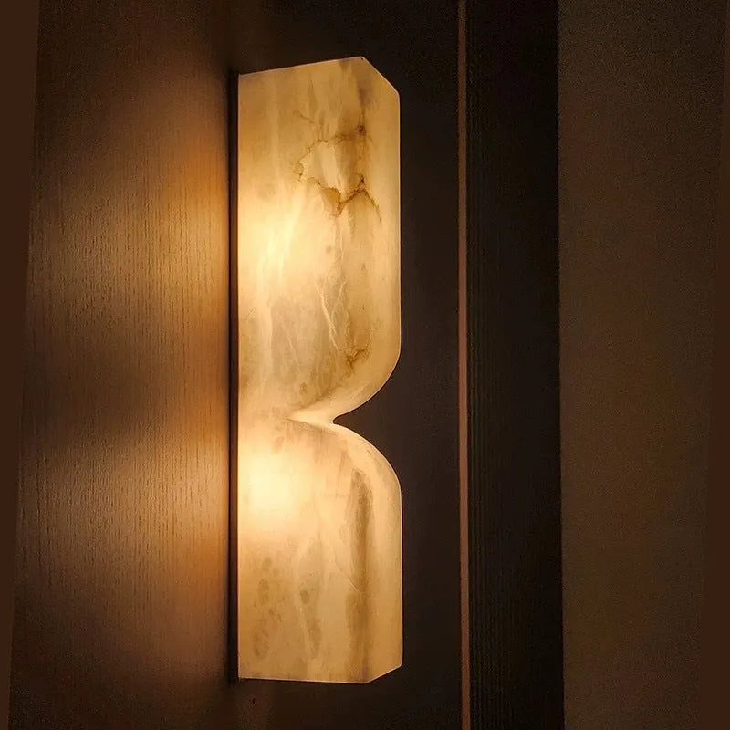 Copper Nordic wall lamp strip with adjustable warm light for bedside installation
