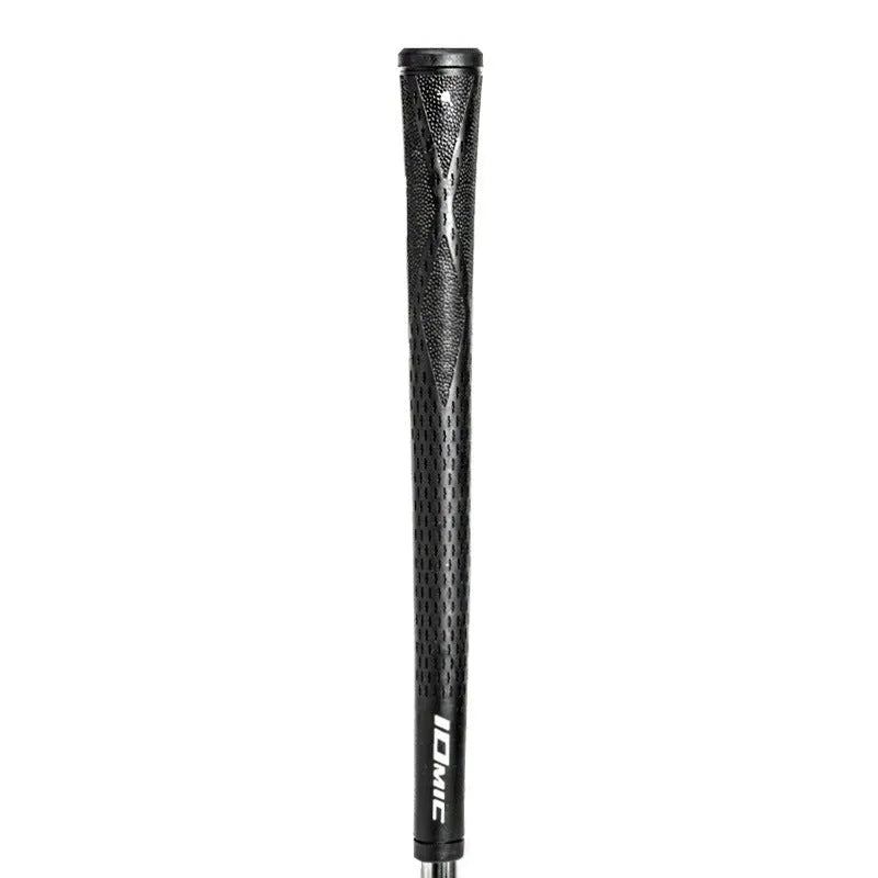 TPE non-slip golf club grip shown in multiple colour options including red, blue, and black.