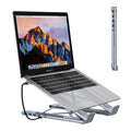 Aluminium alloy folding laptop docking station with multiple USB and HDMI ports