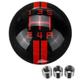 Black acrylic car gear knob for five-speed manual transmission with screw fitting accessories