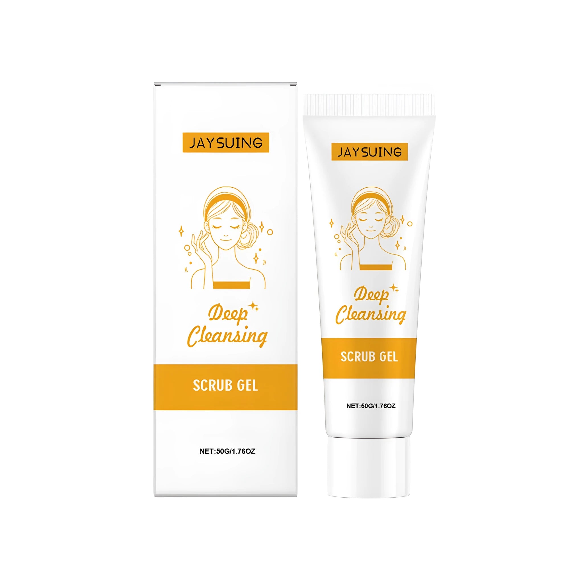 50g tube of deep cleansing scrub gel with aloe vera and centella extract