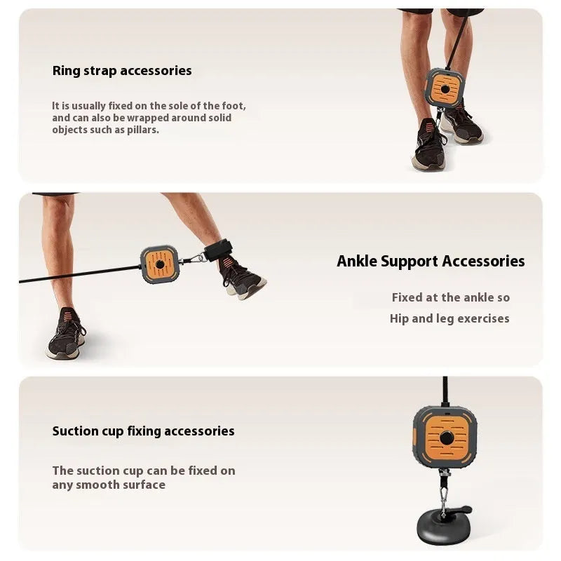 Adjustable power pump chest expander for strength training in navy blue and vibrant orange colours