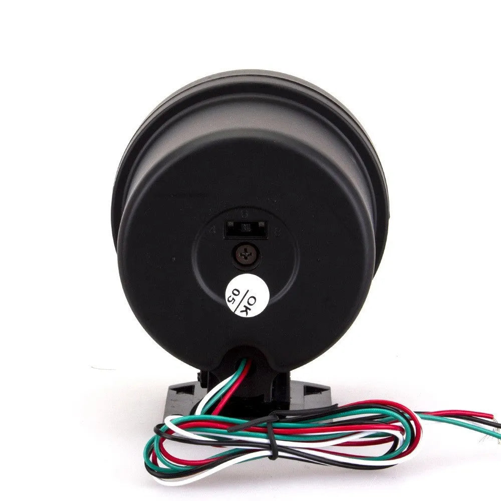 Black automotive tachometer with blue light pointer showing RPM scale 00~8×1000