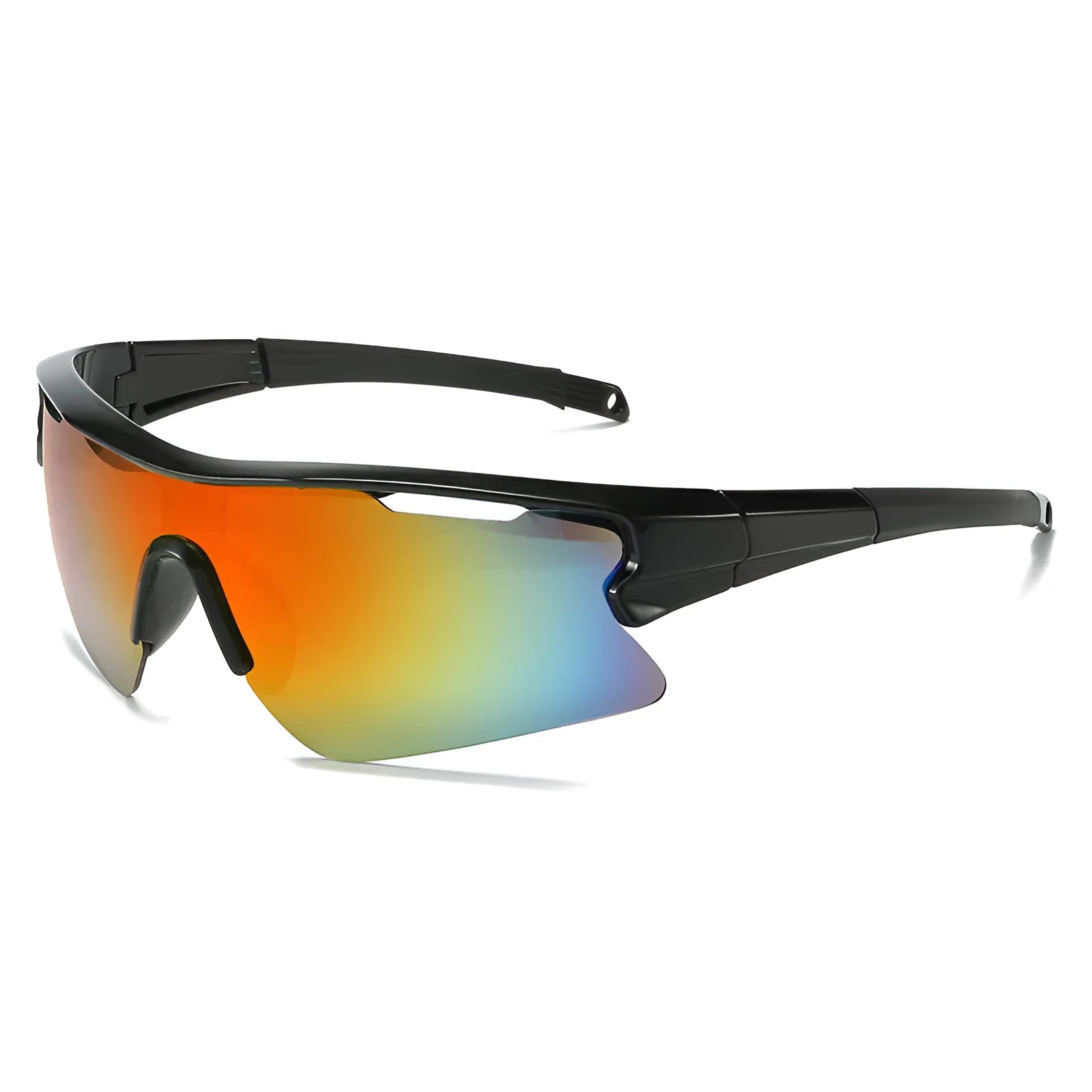 Windproof outdoor cycling sunglasses shown in black frame with grey lens option.