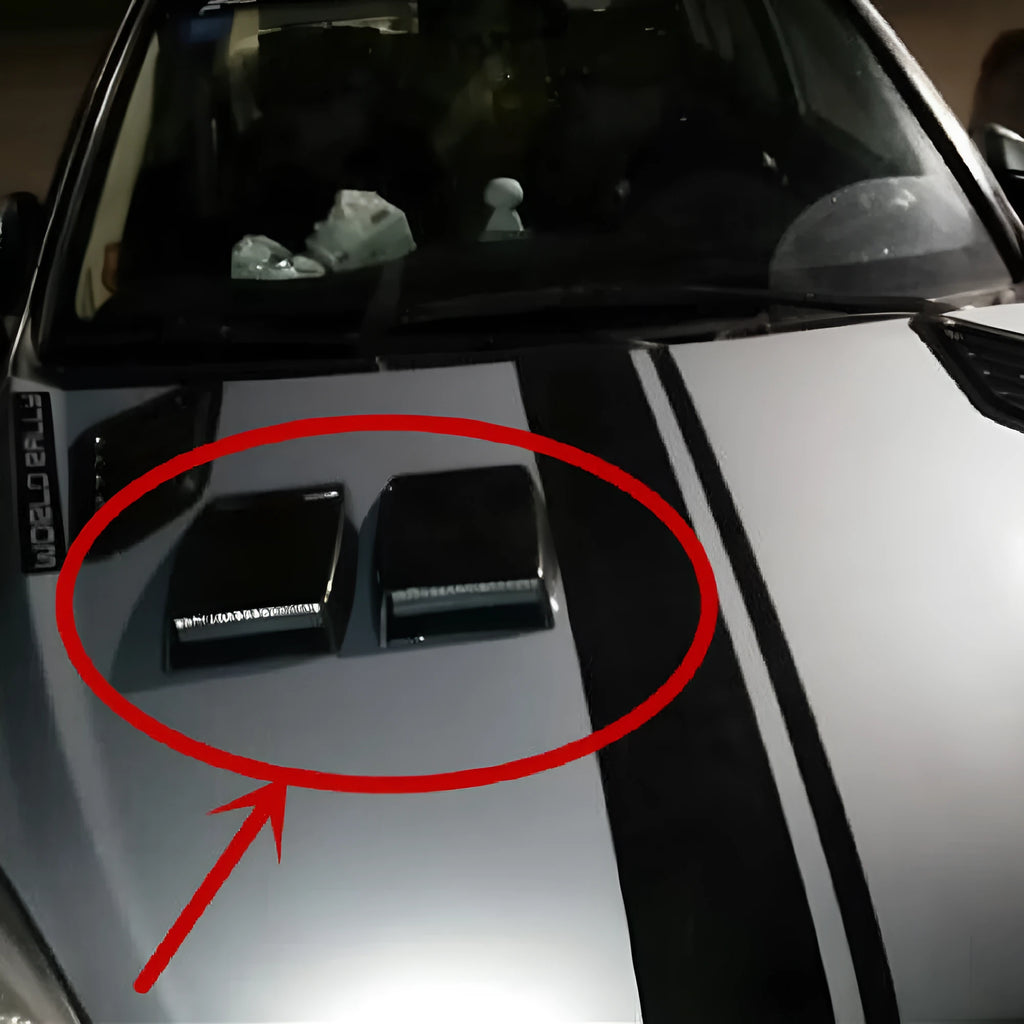 Car dashboard decorative air vent accessory in ABS plastic showing black, white, and silver colour options