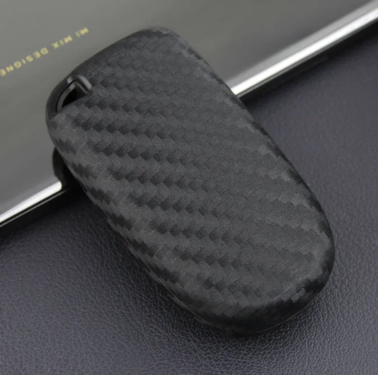 Silicone key protection case with carbon fibre pattern for Dodge Chrysler Fiat car keys