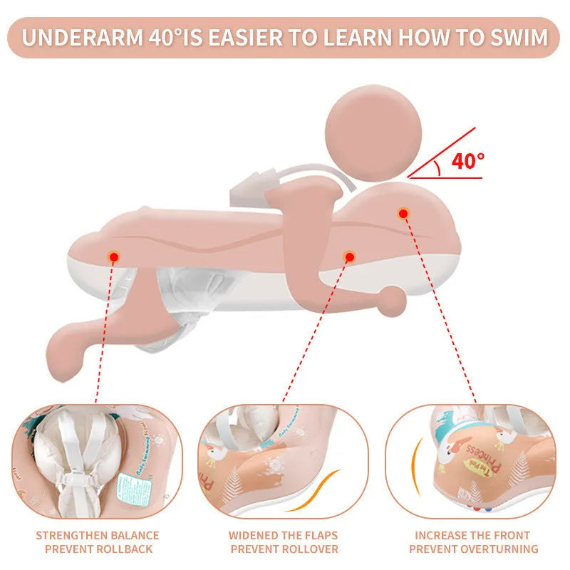 Baby sun protection sunshade swan swimming ring, PVC, with sunshade, sizes L, S, XL, 19cm inner diameter