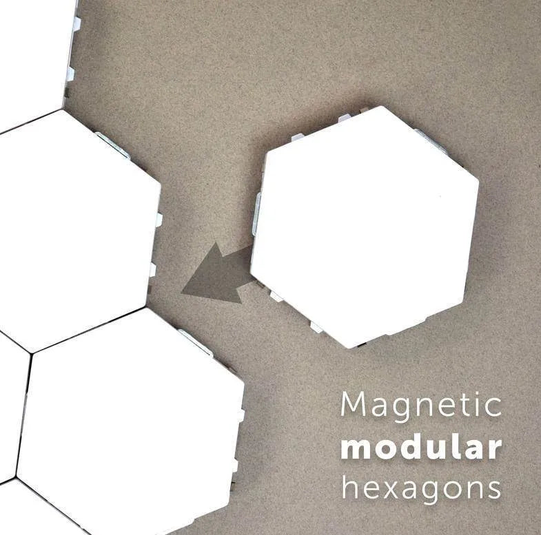 Helios modular honeycomb touch wall lamp in modern minimalist design with UK plug