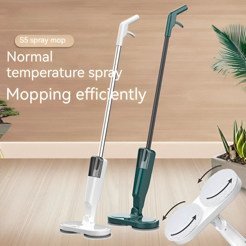 Wireless floor cleaning robot in S5 Green and White colours, showing sweeping and mopping functions.