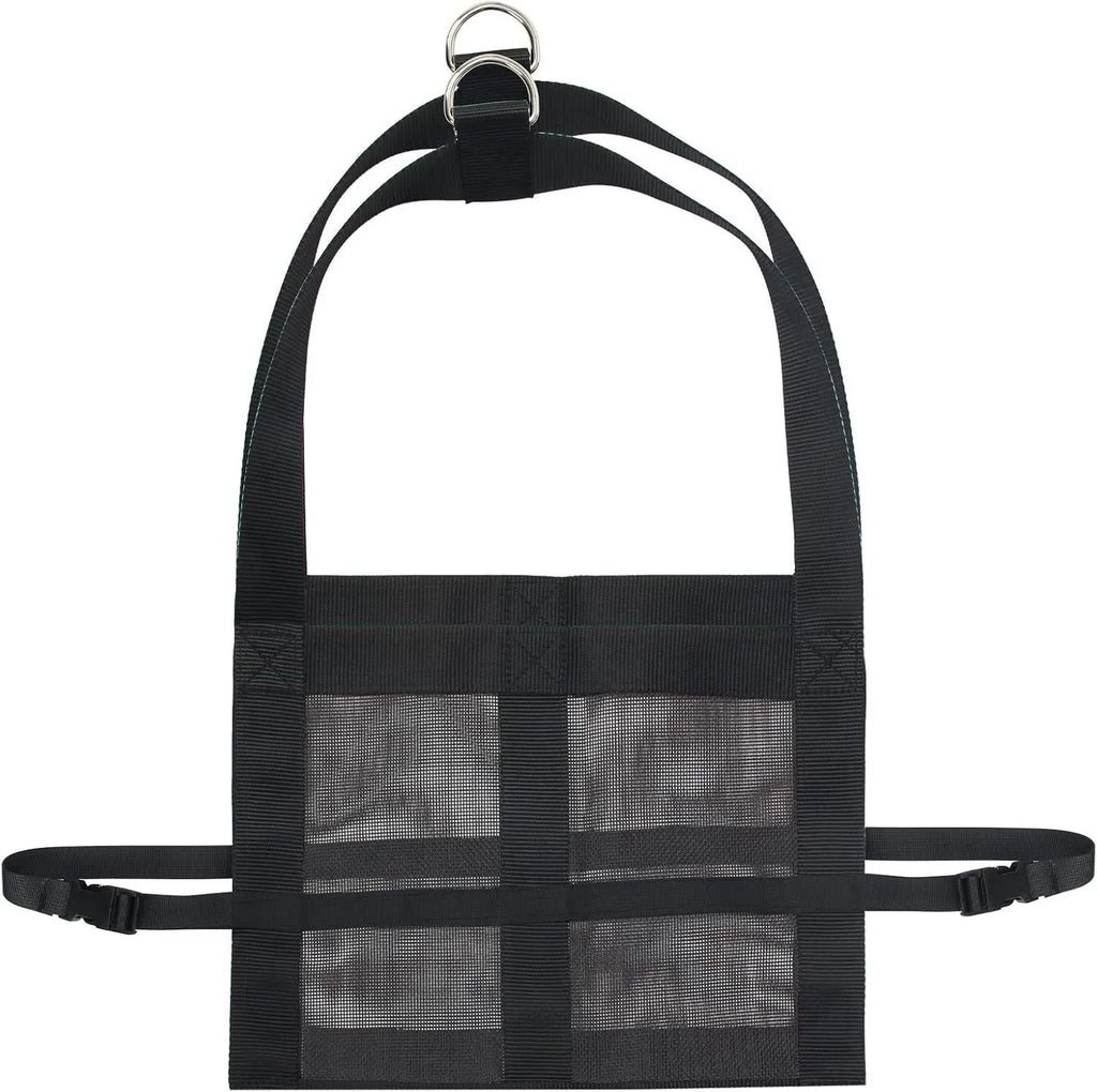 Black calf large dog weighing sling measuring 35x150cm for veterinary and livestock weight measurement