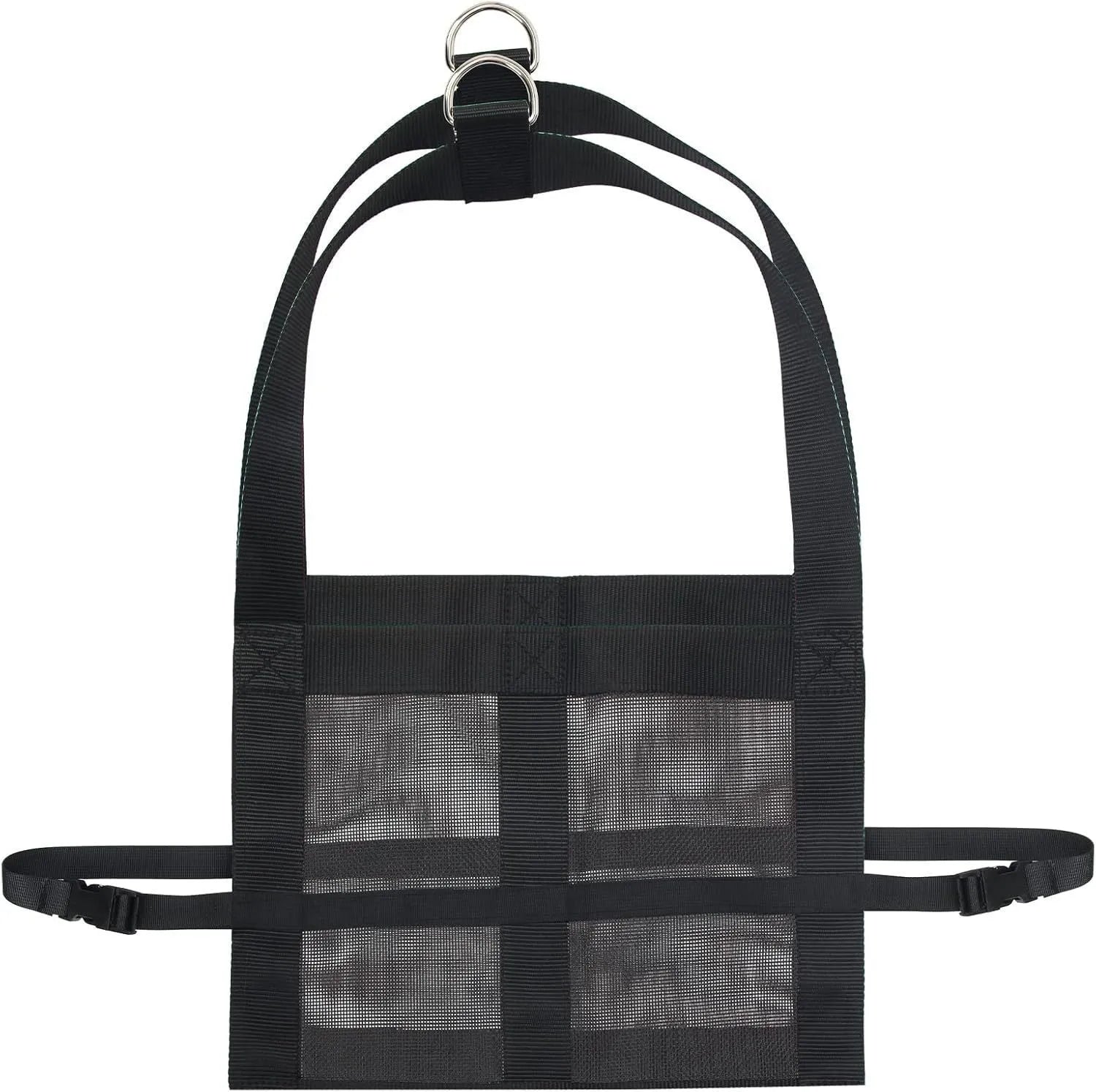 Black calf large dog weighing sling measuring 35x150cm for veterinary and livestock weight measurement