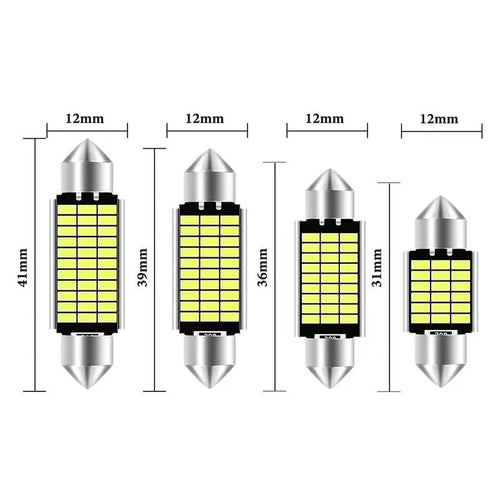 Aluminium car roof light with double-tip design for vehicle interior illumination in white colour