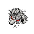 Grey dog pattern motorcycle decorative sticker measuring 17cm by 17cm