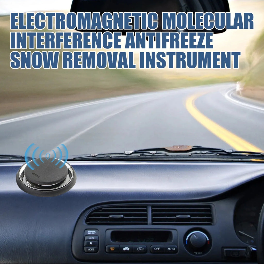 Black portable car deicing and snow melting instrument for windscreens