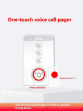 White emergency alert device with three wireless buttons and one central buzzer unit for elderly safety