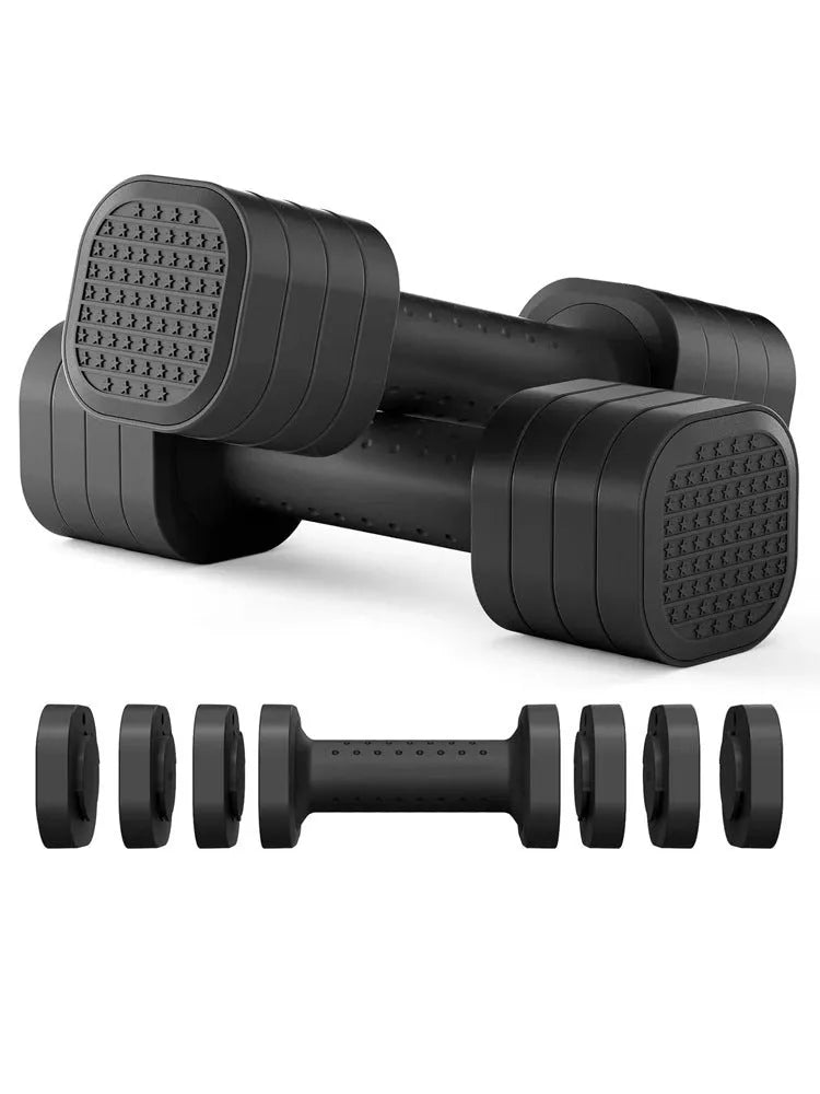 Detachable pink dumbbell set for women's fitness and body shaping