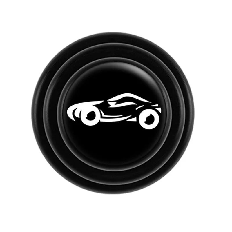 Silicone car door shock protector pads in black and luminous styles, 20mm diameter
