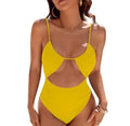 Women's one-piece solid colour swimsuit with high elasticity nylon fabric, available in multiple colours and sizes S-XXL