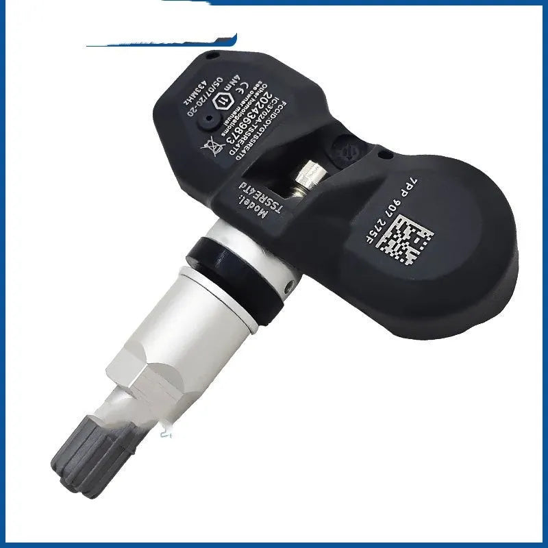 Black car tyre pressure monitor sensor for Audi vehicles, direct replacement TPMS unit