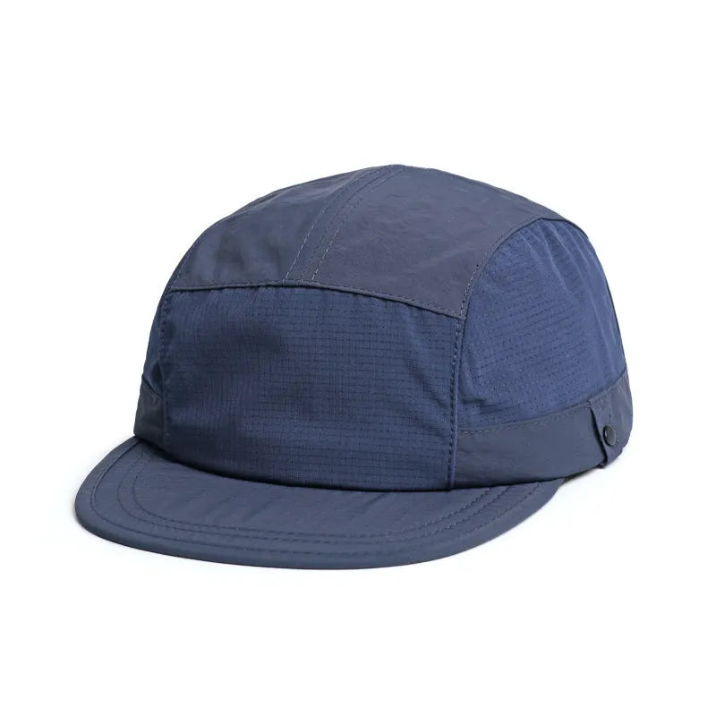 Breathable polyester dome cap in army green with quick-drying fabric and sun protection brim