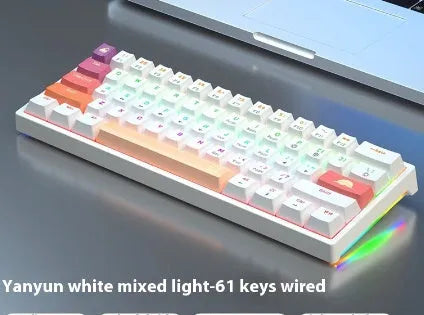 61-key compact mechanical keyboard with hot-swappable Gateron switches and wired USB connection