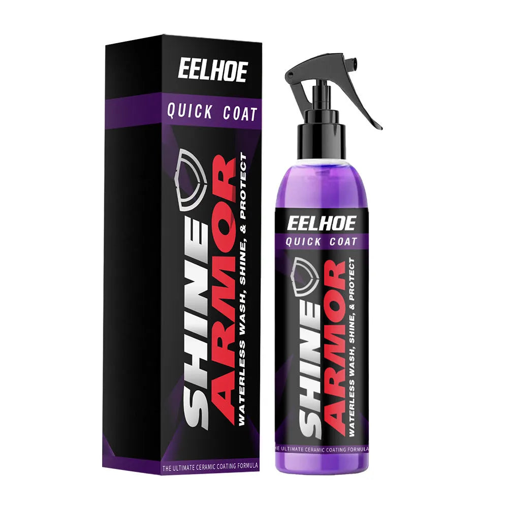 Purple car coating spray bottle in 30ml and 100ml sizes for hand application on automobile paint
