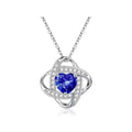 Ladies fashion necklace with a heart-shaped pendant in Tibetan silver electroplating on a copper chain.