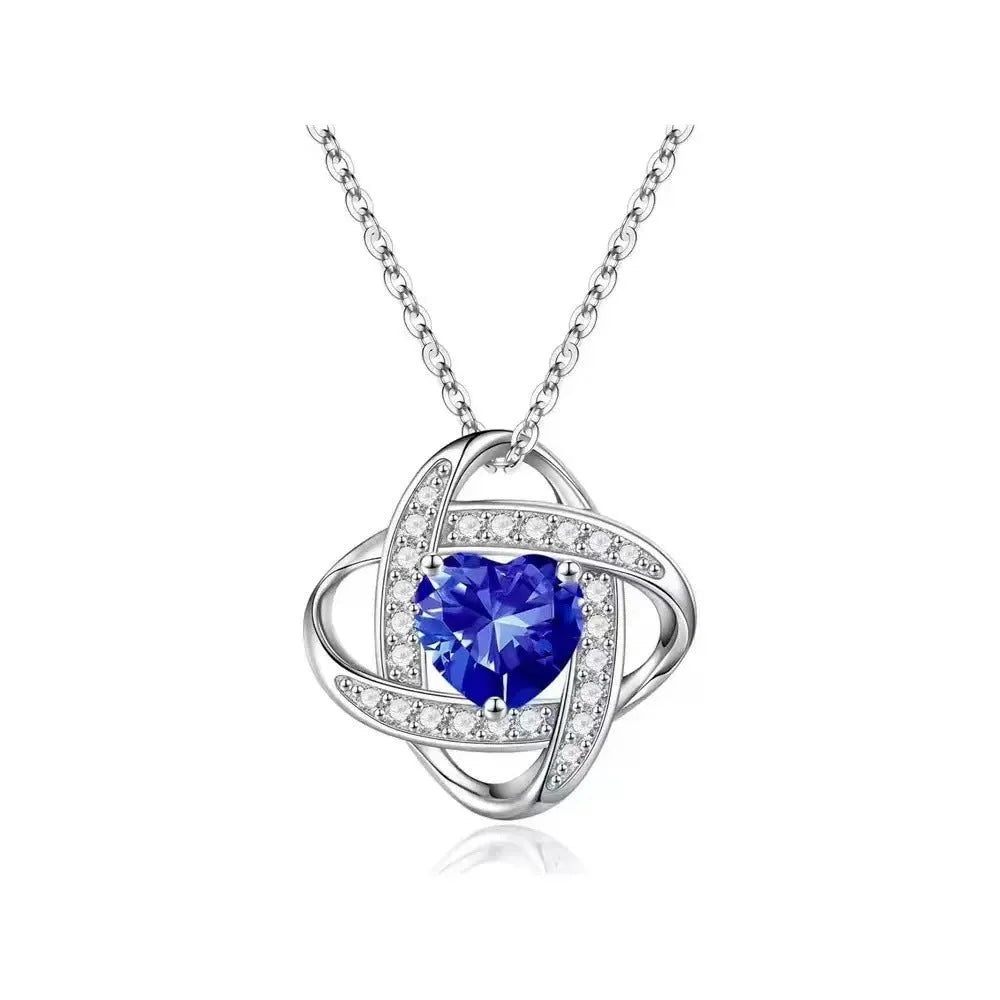 Ladies fashion necklace with a heart-shaped pendant in Tibetan silver electroplating on a copper chain.