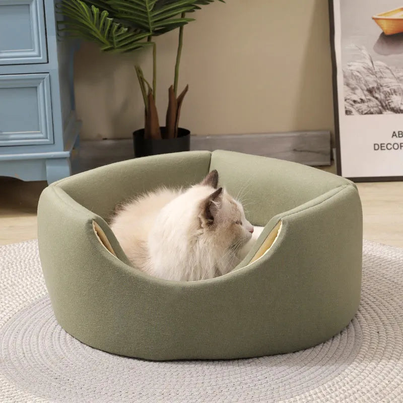Tree hole cat litter kennel in blue, 45x33x37cm, for small dogs and cats