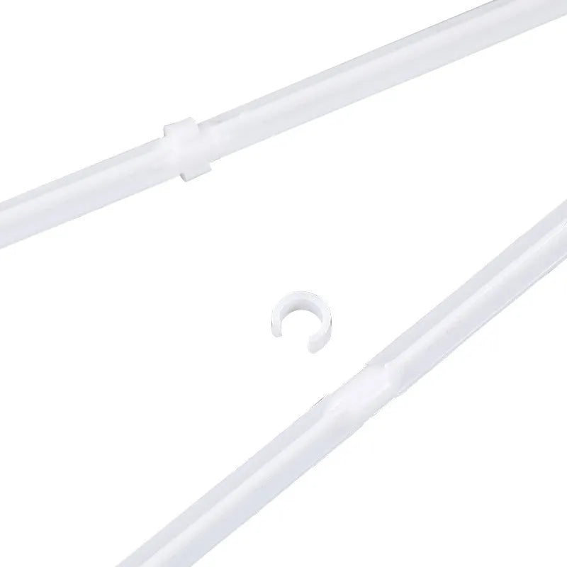 White PP plastic car window flag clips mounted on vehicle glass