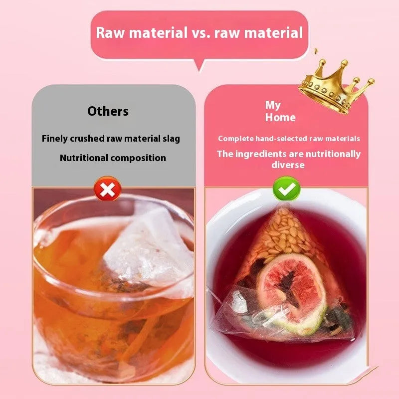 Box of mulberry and wolfberry herbal tea bags with a free drinking cup, showing 120g net weight.