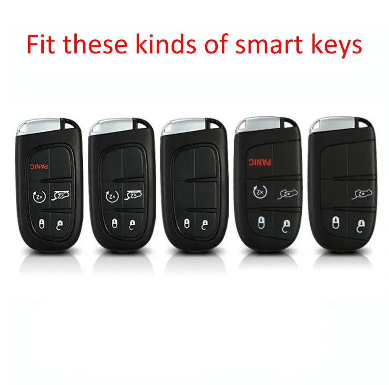 Silicone key protection case with carbon fibre pattern for Dodge Chrysler Fiat car keys