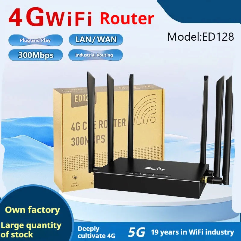 Industrial-grade iron box 4G 3G router showing compact design and connection ports.