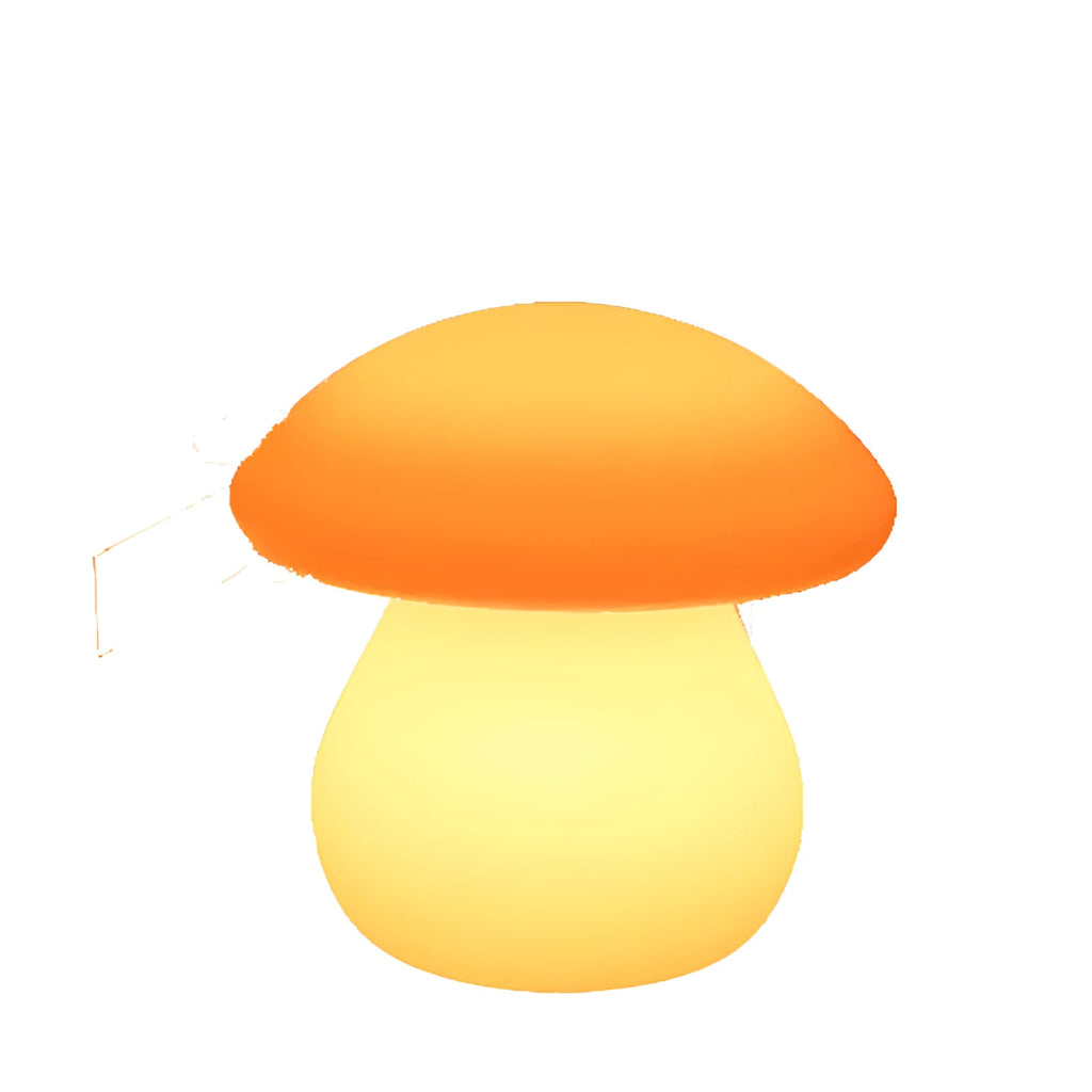 LED night light remote control rechargeable desk lamp waterproof mushroom shape plastic USB