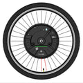 Imotor 3.0 black bicycle wheel hub conversion kit for electric mountain bike.