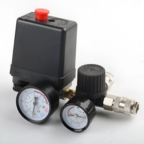 Air compressor pressure regulating valve switch with 12MM connector and 220V 380V rating label
