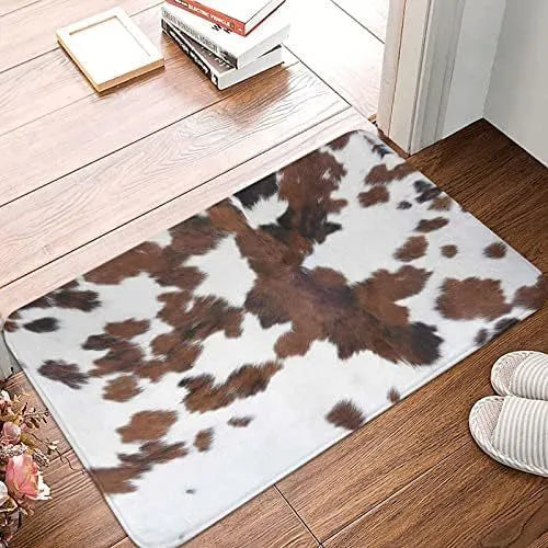 Square flannel floor mat in a coastal starfish print, available in multiple sizes.