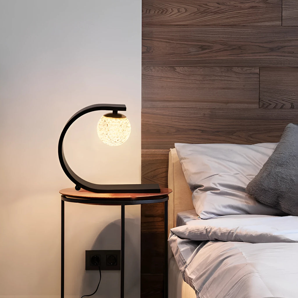 Modern minimalist starry LED desk lamp black iron and acrylic 5W 26.5 x 9 x 23 cm with push button switch