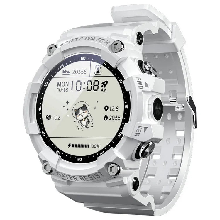 ATTACK 3 smart sports watch with round colour screen and TPU strap in black, pink, or white