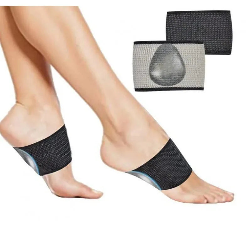 PU elastic foot bandage with heart-shaped arch support pad in ordinary and full heart styles.