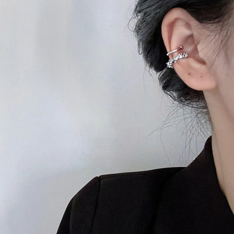 Geometric irregular frosty B4710 colour alloy clip-on earrings for women