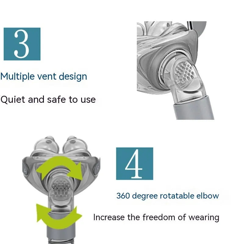 Ventilator nasal pillow mask accessories kit showing silicone cushions and a thickened headband strap