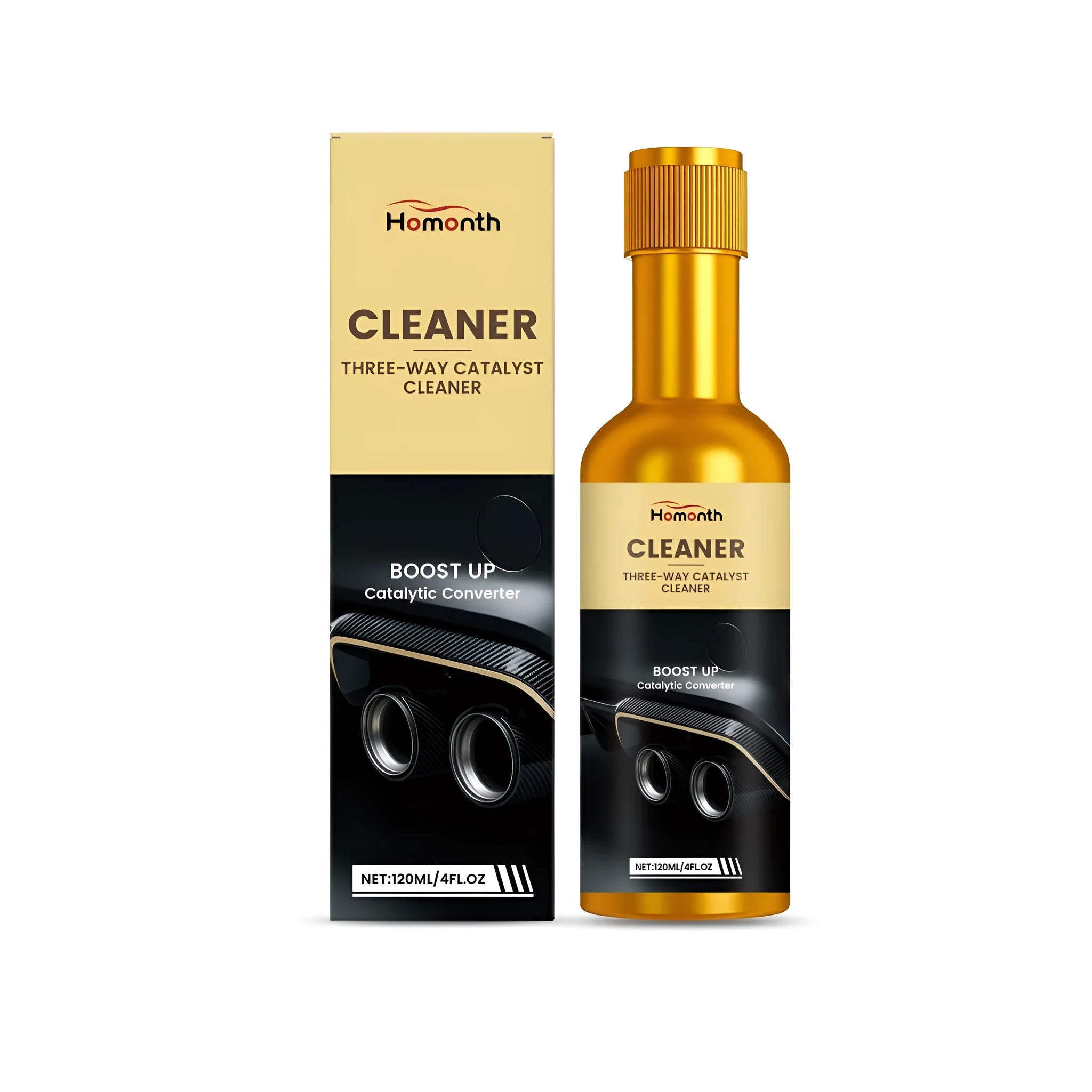 120ml bottle of catalytic converter cleaner fuel additive for petrol engines