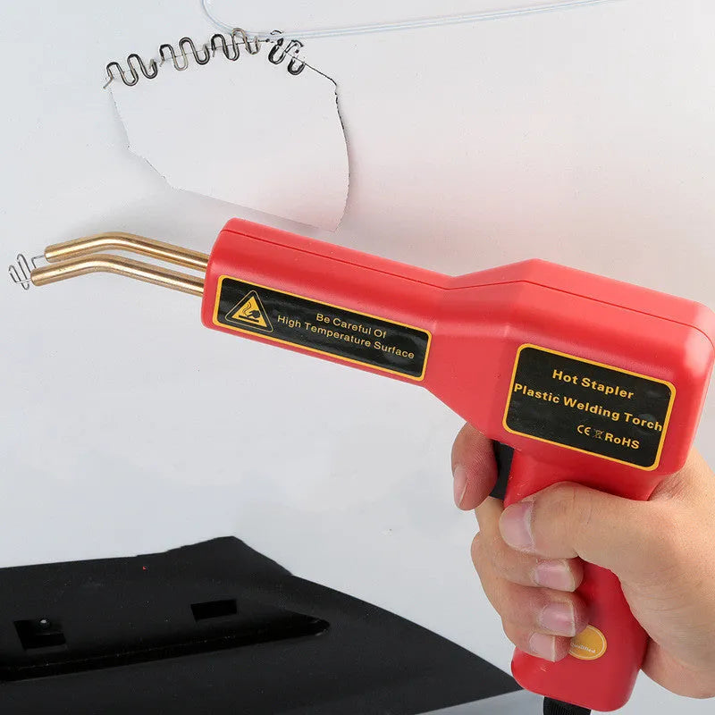 Plastic welding repair gun for car bumpers with LED light and power cord.