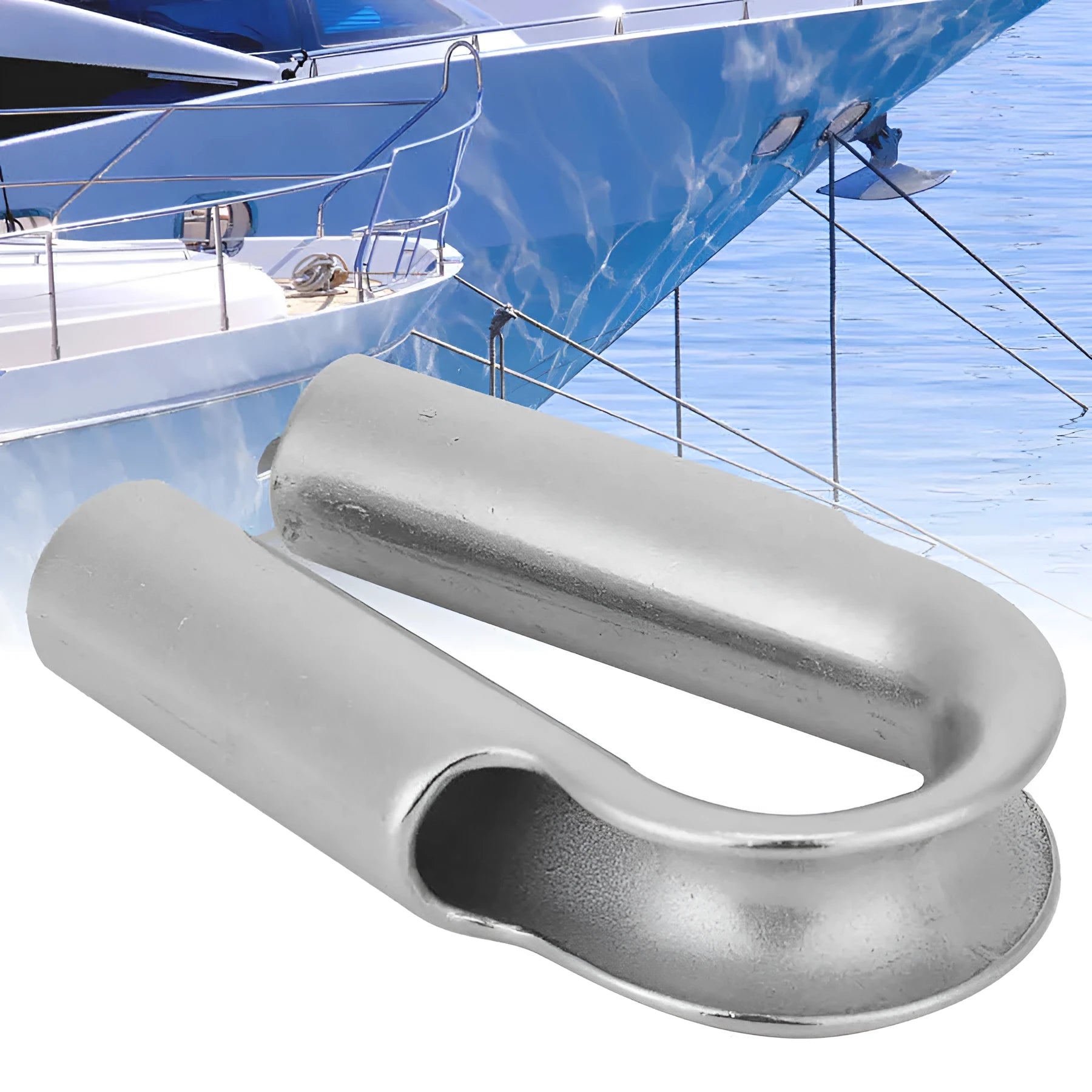 Stainless steel tubular chicken heart ring set in various sizes from M4 to M35 for fastening.