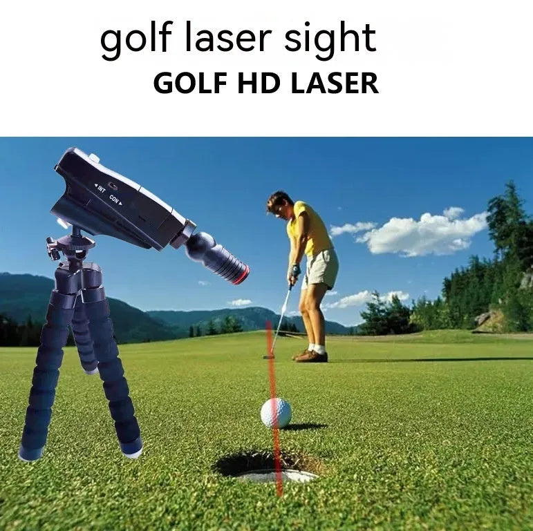 Golf putter laser aiming instrument showing laser sight alignment technology
