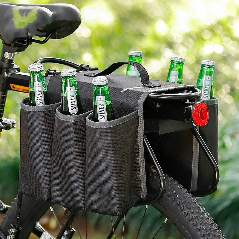 Black and blue orange bicycle double-sided drink storage bag with 2 litre capacity