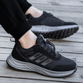 Men's and women's breathable mesh mom shoes with elastic band and non-slip sole in various colours.