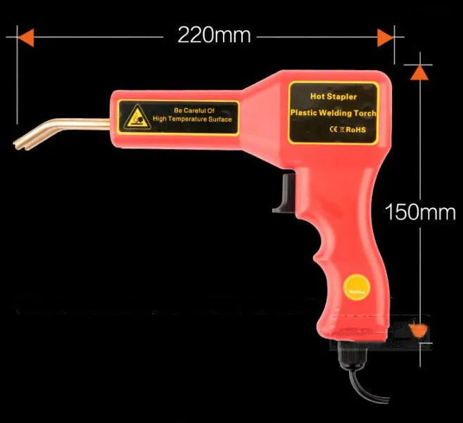 Plastic welding repair gun for car bumpers with LED light and power cord.